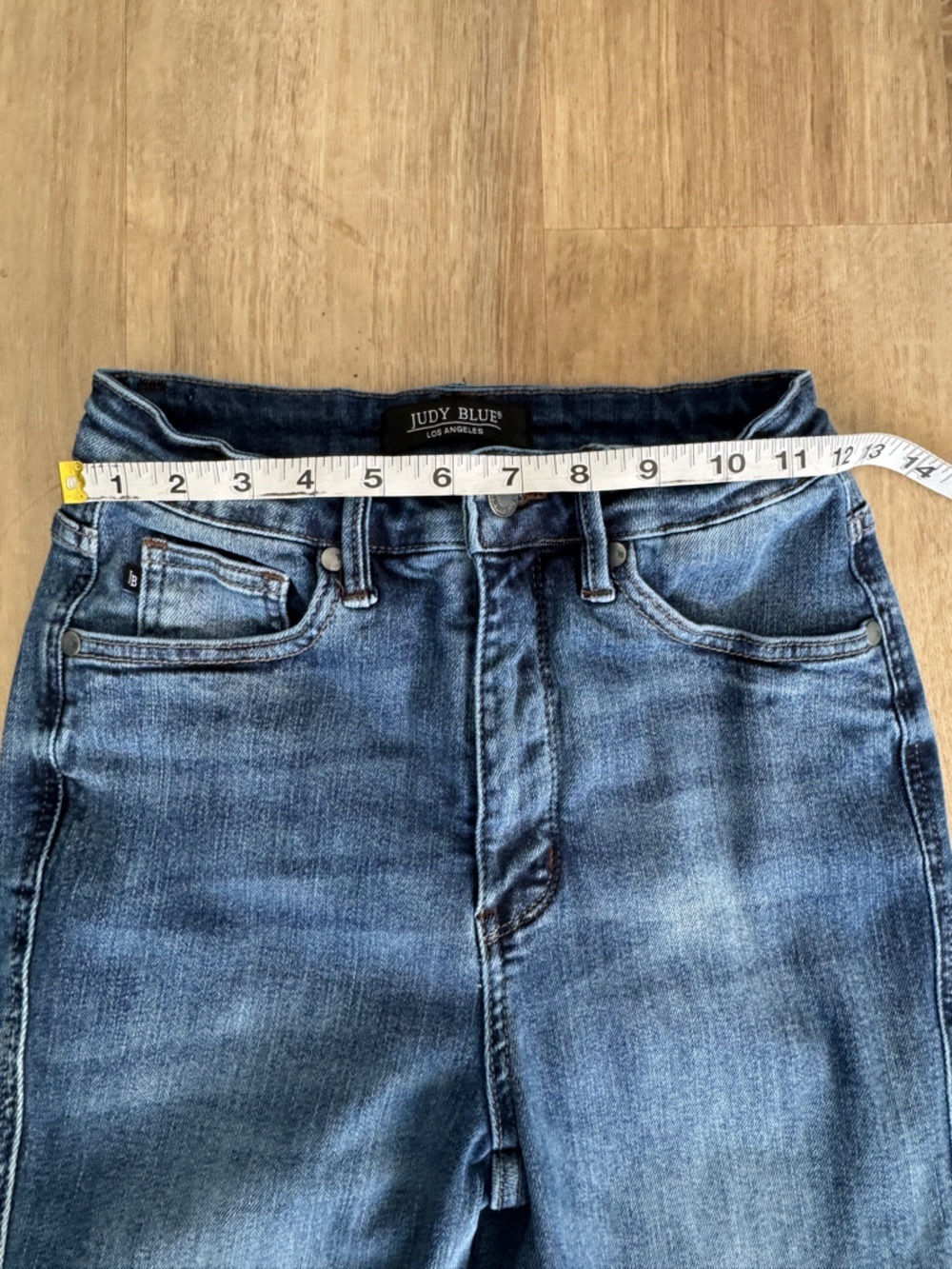 Judy Blue High Waist Tummy Control Contrast Flare Denim sz 26 - Picture 7 of 13